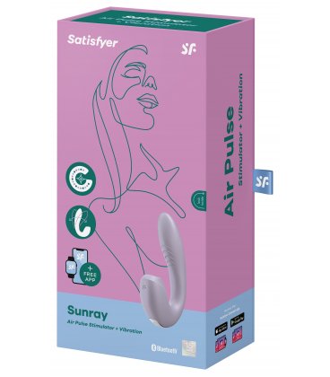 Satisfyer - Sunray Air Pulse + Vibration with App, Vilolet