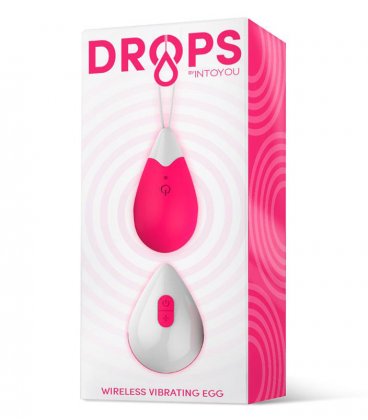 Drops Wireless Vibrating Egg, Pink