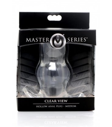 Clear View Hollow Anal Plug - Medium