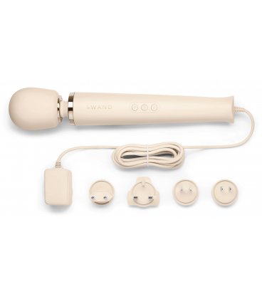 leWand - Powerful Plug-In Vibrating Massager, Cream