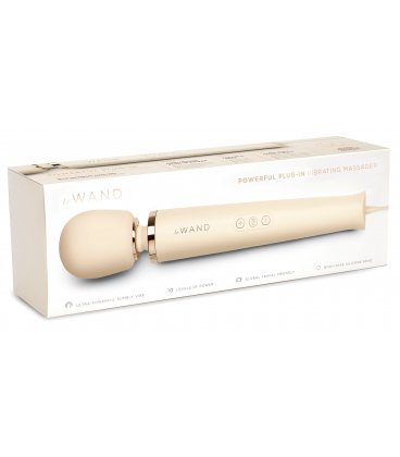 leWand - Powerful Plug-In Vibrating Massager, Cream