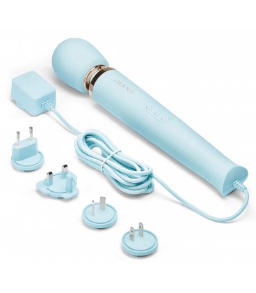 leWand - Powerful Plug-In Vibrating Massager, Sky Blue