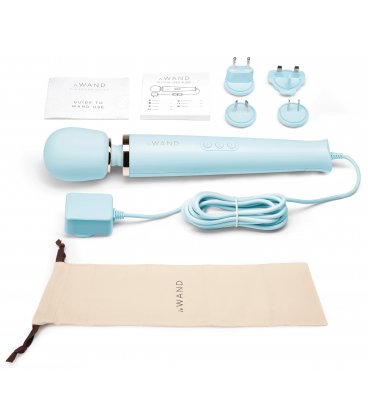 leWand - Powerful Plug-In Vibrating Massager, Sky Blue