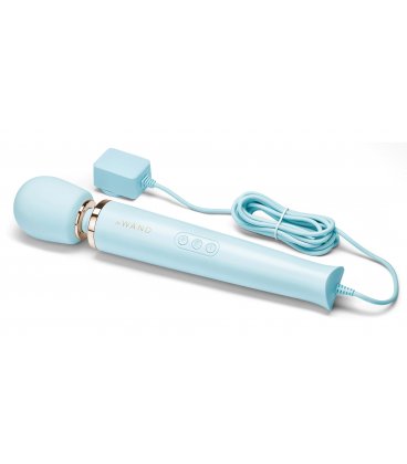 leWand - Powerful Plug-In Vibrating Massager, Sky Blue