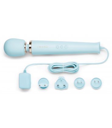 leWand - Powerful Plug-In Vibrating Massager, Sky Blue