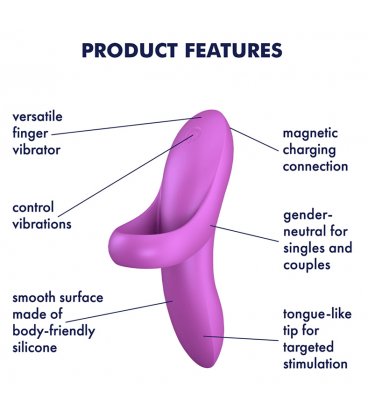Satisfyer - Bold Lover Finger Vibrator, Purple