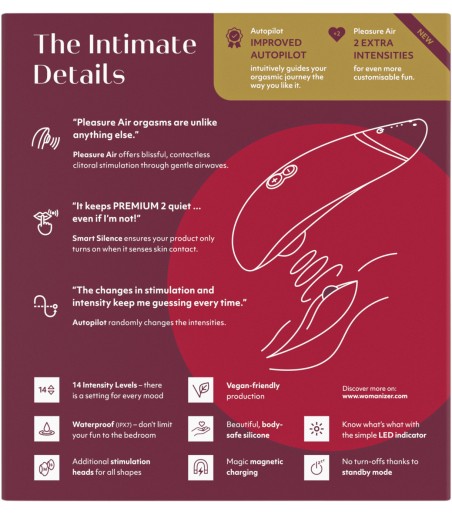 Womanizer - Premium 2, Bordeaux