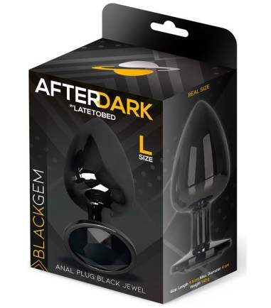 AfterDark - Black Gem Plug, Large
