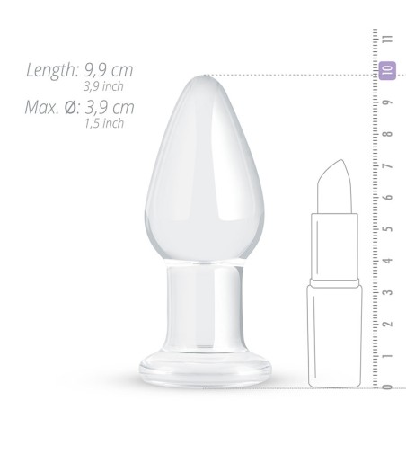 Gildo - Clear Glass Buttplug, no. 24