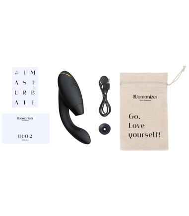 Womanizer - Duo 2, Black, uppladdningsbar, upp till 120 minuter