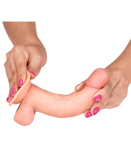 Slidy - Sliding Skin Realistic Cock 8", böjbar