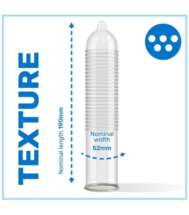 Pasante - Ribbed, 12-pack, lagom stor, räfflade och med behållare