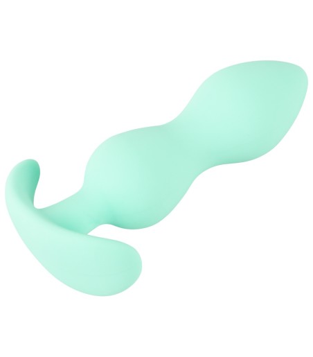 Cuties - Mini Butt Plug, Green, med två kulor