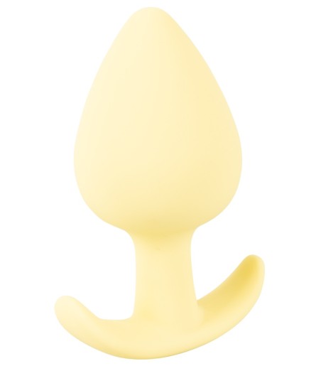 Cuties - Mini Butt Plug, Yellow, flexibel av silikon