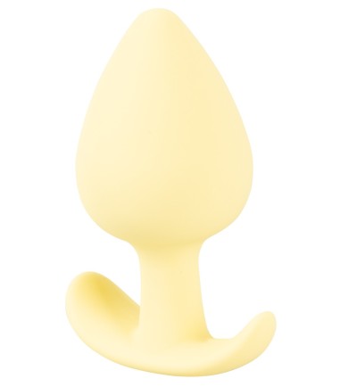 Cuties - Mini Butt Plug, Yellow, med bra stopp i botten