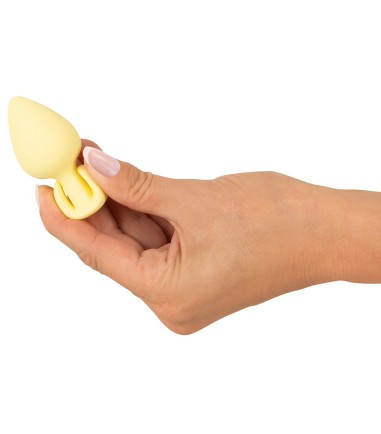 Cuties - Mini Butt Plug, Yellow, väldig flexibel