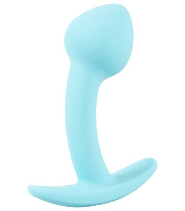 Cuties - Mini Butt Plug, Blue, lång flexibel hals