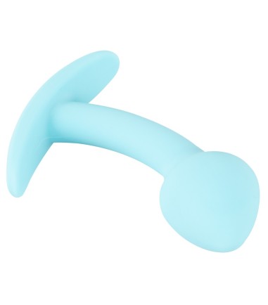 Cuties - Mini Butt Plug, Blue, analplugg som är flexibel