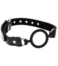 Taboom - Open Ring Gag, av konstläder och silikon