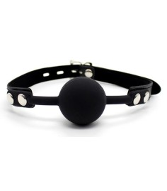 Fetish Addict - Silicone Ball Gag with Padlock, fin silikon