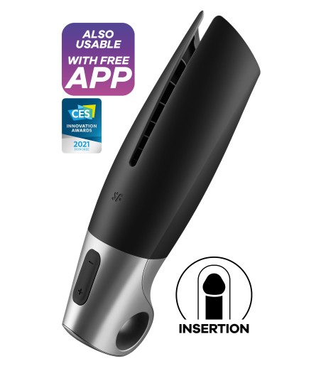 Satisfyer - Power Masturbator, med app och kontrollknappar