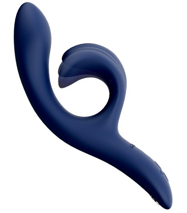 We-Vibe - Nova 2 Rabbit Vibrator, Midnight Blue, flexibek i rabbiten och skaftet