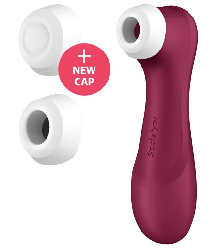 Satisfyer - Pro 2 Generation 3, Double Air Pulse Vibrator, Red, extra munstycke som känns som rinnande vatten