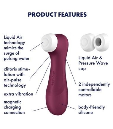 Satisfyer - Pro 2 Generation 3, Double Air Pulse Vibrator, Red