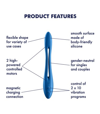 Satisfyer - Elastic Game, Blue, väldigt flexibel