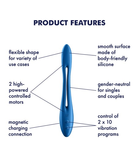Satisfyer - Elastic Game, Blue, väldigt flexibel