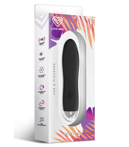 Festival - Dewal Vibrator, Black, 10 olika vibrationsprogram