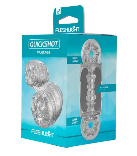 Fleshlight - Quickshot Masturbator Vantage, Clear + 100ml glid