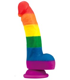 Prider - 8,0" with Balls, härlig dong i silikon med pungkulor