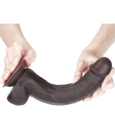 Sliding Skin Dual Layer Dong 9,5", Brown, flexibel dong