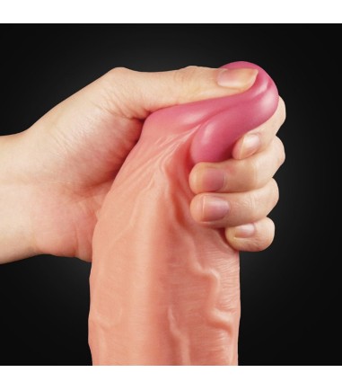 LoveToy - Dual-Layered Silicone Cock, 25 cm, riktigt mjukt silikon