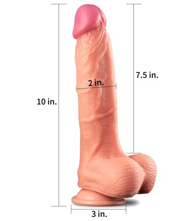 LoveToy - Dual-Layered Silicone Cock, 25 cm