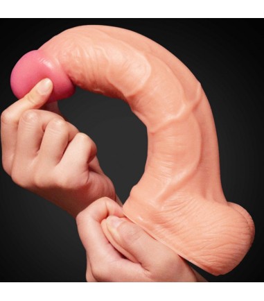 LoveToy - Dual-Layered Silicone Cock, 25 cm, bara njut av dongen