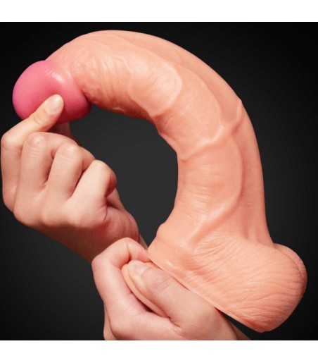 LoveToy - Dual-Layered Silicone Cock, 25 cm, bara njut av dongen