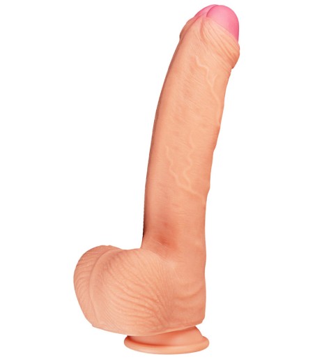LoveToy - Dual-Layered Silicone Cock, 28cm, en rejäl bjässe till dong