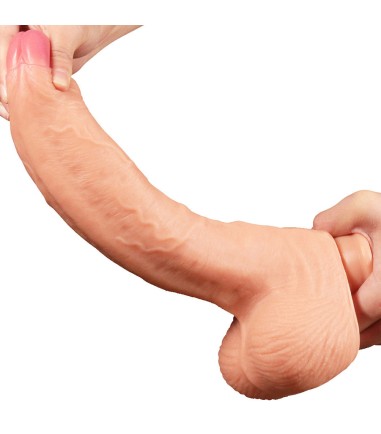LoveToy - Dual-Layered Silicone Cock, 28cm, härligt flexibel
