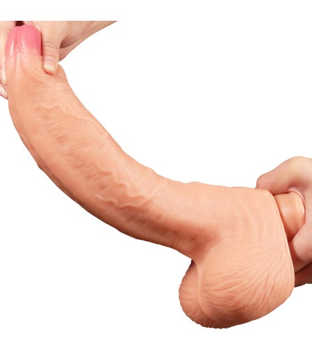 LoveToy - Dual-Layered Silicone Cock, 28cm, härligt flexibel