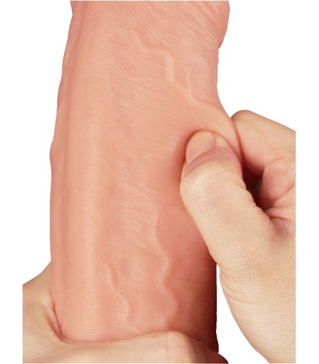 LoveToy - Dual-Layered Silicone Cock, 28cm, otroligt verklighetstrogen dong