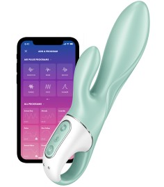 Satisfyer - Air Pump Bunny 5+, rabbit, uppblåsbar och med app