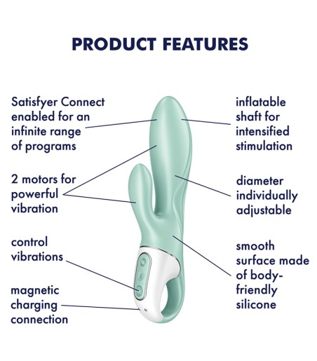 Satisfyer - Air Pump Bunny 5+, upplåsbar kaninvibrator