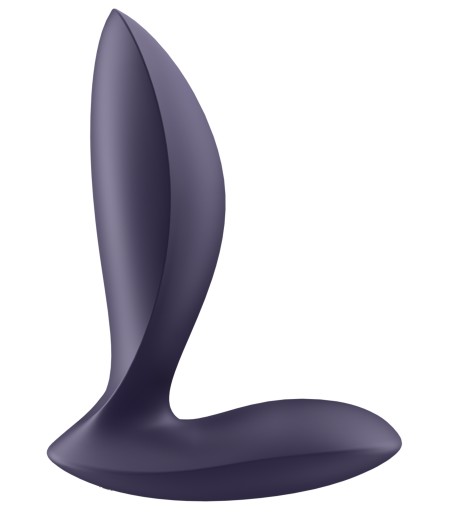 Satisfyer - Power Plug, Blue, stark motor, analplugg med härlig form