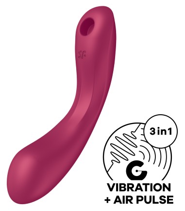 Satisfyer - Curvy Trinity 1, stav för klitorisstimulans och böjd för g-punkten på andra sidan