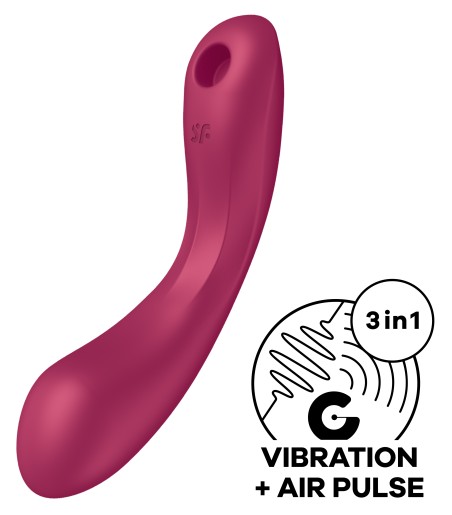 Satisfyer - Curvy Trinity 1, stav för klitorisstimulans och böjd för g-punkten på andra sidan