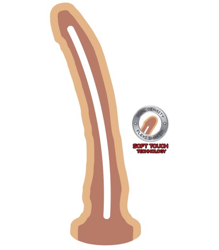 Get Real - Dual Density 9 Inch Dildo without Balls, mjukt yttre och hårdare kärna.