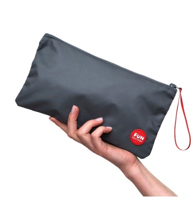 Fun Factory - Toybag, Medium - Gray, praktisk och luddar ej