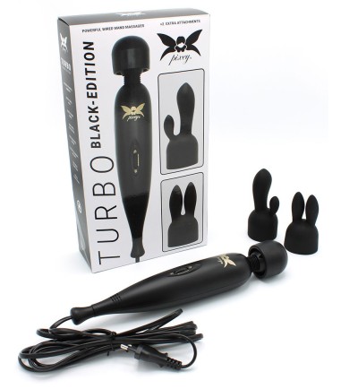 Turbo, Black Edition with 2 Attachments, eldriven med två mynstycken